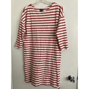 Patagonia Women's Dress Medium Stripe Jersey Dress Organic Cotton #168